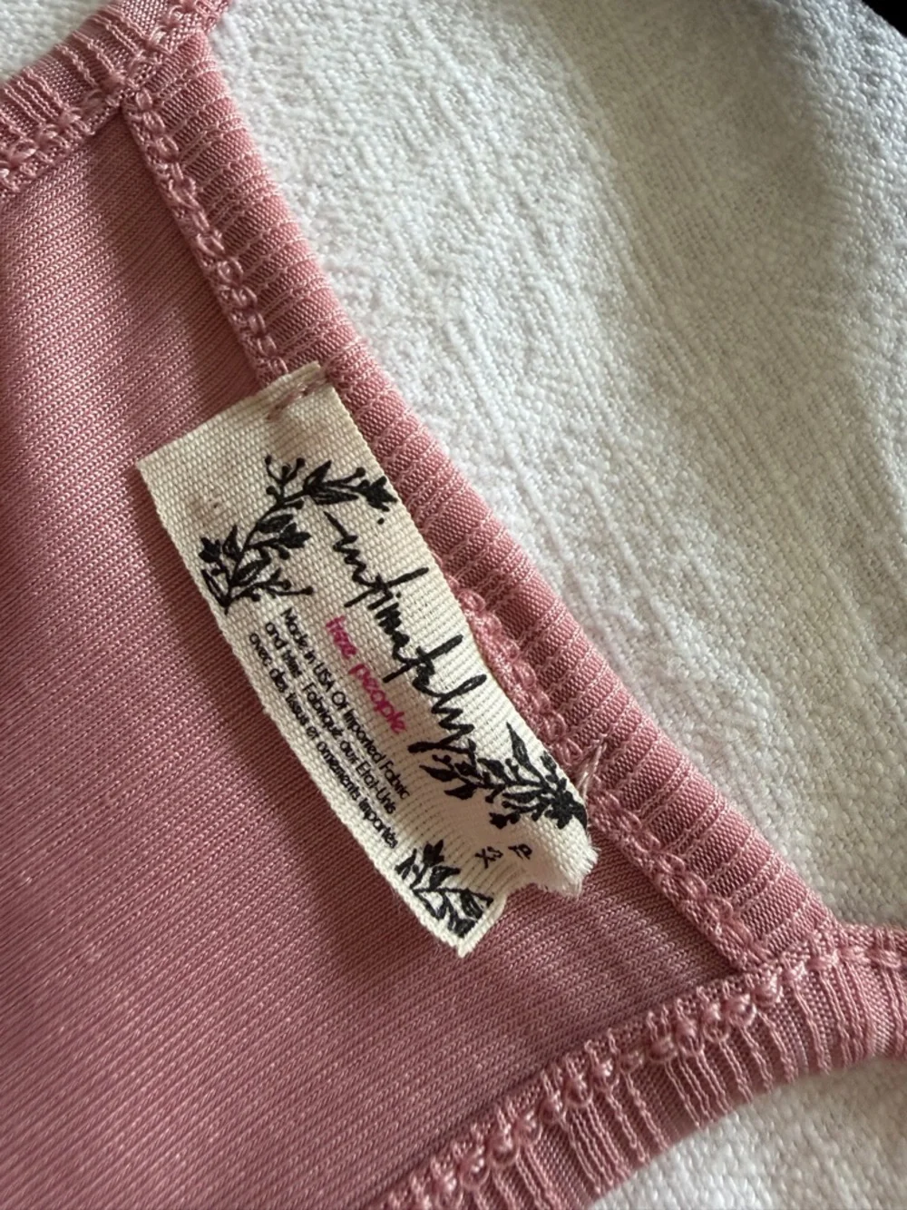 Free People Dusty Pink Ribbed Racerback Tank - Picture 3 of 3